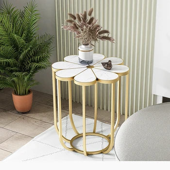 2021 פטאל צורת השיש שולחן יוקרתי משיש תה שולחן אור יוקרה פינת סלון פשוט, יצירתי קטן שולחן עגול