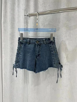2023springand הקיץ החדשות של נשים מכנסי ג 'ינס קצרים y2k, בגדים, בגדים חמים סקסי ג' ינס רצועות ציצית עיצוב לנשימה ונוחה