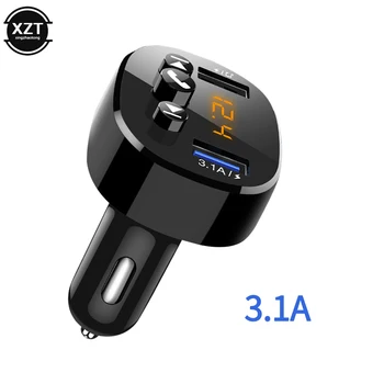 3.1 A QC3.0 מהיר מטען USB חיבורים אלחוטיים דיבורית לרכב משדר FM אפנן שמע מוסיקה נגן Mp3 טלפון דיבורית Carkit