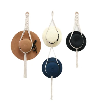 3Pcs כובע בוקרים בעל בוהמי סגנון Handwoven לכובעים, מתכוונן על קיר בעיצוב, מתאים רחב שוליים כובע ארגונית