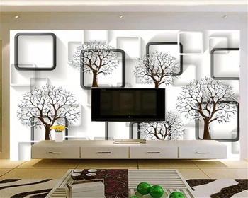 beibehang טפט מותאם אישית 3D ציור מופשט עץ שלכת צבוע ביד הטלוויזיה רקע קיר הסלון, חדר השינה 3d טפט