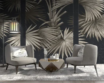beibehang מותאם אישית חדש מודרני מינימליסטי צמחים טרופיים חדר שינה סלון רקע המסמכים דה parede טפט