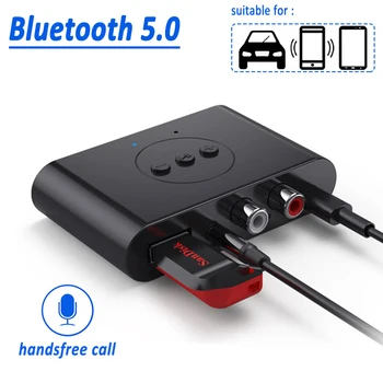 Bluetooth 5.0 מקלט אודיו U דיסק RCA 3.5 מ 