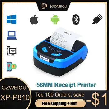 Bluetooth WIFI XPrinter מיני 80mm אלחוטי נייד תרמי קבלת מדפסת טלפון נייד אנדרואיד iOS מחשב כיס ביל Impresoras