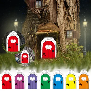 Fairys דלתות עצי עיצוב הבית חוצות מיניאטורי חג מולד קישוט Fairys אביזרי גן Decoración Navidad Гирлянда