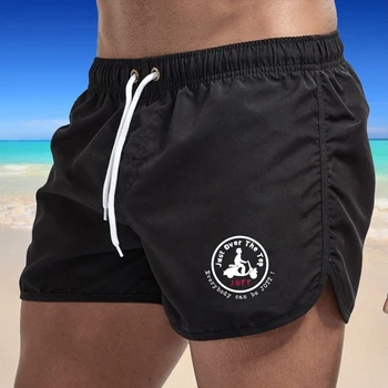 Mens ייבוש מהיר שחייה המטען המכנסיים החוף מזדמנים מכנסיים קצרים תנועת גלישה מכנסי התעמלות קצרים מכנסיים
