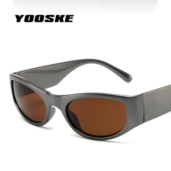YOOSKE Y2K משקפי שמש לגברים נשים אופנתי 2000 לעטוף משקפי שמש פאנק חתיכה אחת משקפי אופנה משקפי שמש לצל.