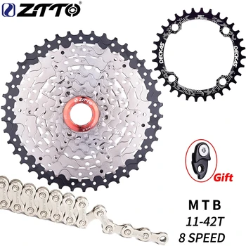 ZTTO אופניים מהירות 8 11-42T קלטת אופני הרים 8speed פלדה 8S MTB 8V עוצרת אותם חלקי אופניים על M410 M360 M310 שדרוג קיט