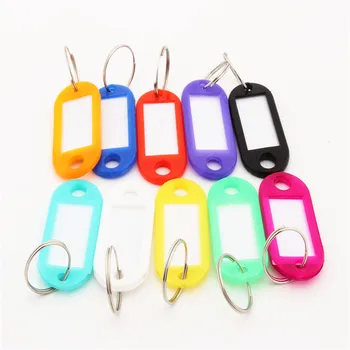 איכות גבוהה 367 צבע פלסטיק הכרטיס תג מחזיק מפתחות מחזיק מפתחות ארגונית המזוודות זיהוי תווית מפתח טבעות שם כרטיסים