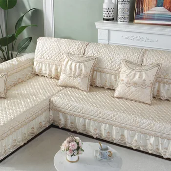 אירופה פרח כותנה פשתן ספה מכסה מגבות הספה כיסוי עבור הסלון חלונות כרית בצורת L ספה עיצוב טקסטיל Almofada