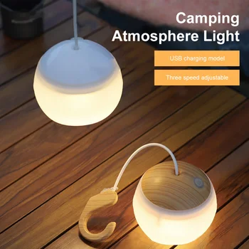 מיני רטרו פנס קמפינג נטענת USB Haning הוק אור בלילה על סוללות אוהל שולחן אור חיצוני חירום