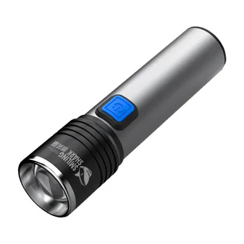 מתח גבוה Led פנס נייד נטענת USB לפיד מובנה 18650 ליתיום סוללה פנס חירום קמפינג טיולי הליכה בלילה