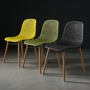 נורדי הביתה מעצב הכיסא אופנתי פשוט המודרנית הקבלה פנאי הכיסא יצירתי כוורת חלולה כיסא עם משענת