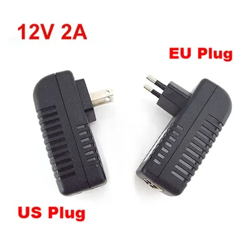 פו ספק כוח 12V 2A POE מזרק מתאם Ethernet עבור אבטחה CCTV מצלמה טלפון מקלטי לווין אותנו האיחוד האירופי דיבל 12V 2A