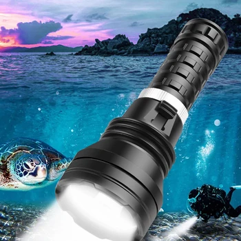 פנס צלילה מקצועי צלילה אור נייד פנס צלילה IPX8 עמיד למים מקצועי צלילה אור