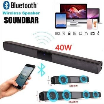 40W טלוויזיה Soundbar קווית או אלחוטית Bluetooth הביתה סראונד SoundBar למחשב קולנוע רמקול עם רדיו FM מוסיקה עמודת מרכז