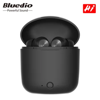 Bluedio היי אלחוטית bluetooth מיני נייד אוזניות HiFi סטריאו ספורט אוזניות אוזניות עם 600mAh טעינה box עבור הטלפונים