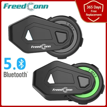 FreedConn TMAX-M אופנוע Buletooth הקסדה אוזניות FM מוסיקה אוזניות עם 2 1 אוזניות ללא אינטרקום פונקציה