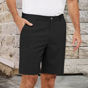 Mens קיץ כותנה, מוצק צבע תחרה למעלה מזדמנים מכנסיים קצרים גרב הילד גברים גברים פתוח הרגל מכנסיים עם כיסים