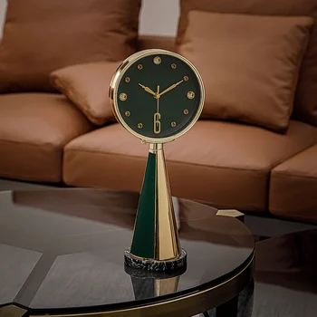 מודרני שולחן שעון יוקרה קטנים השולחן שעון חג המולד קישוט יצירתי סלון עיצוב הבית שעון שולחני רלו De Mesa